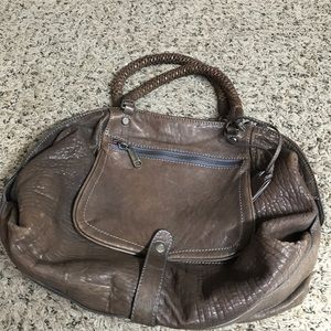 Charcoal grey Greyson leather bag